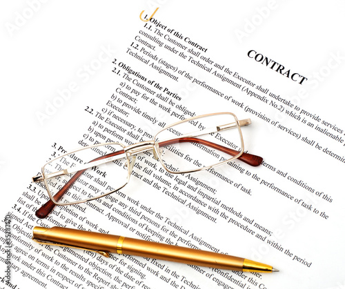 Photo: legal contract papers with pen legal contract papers with pen