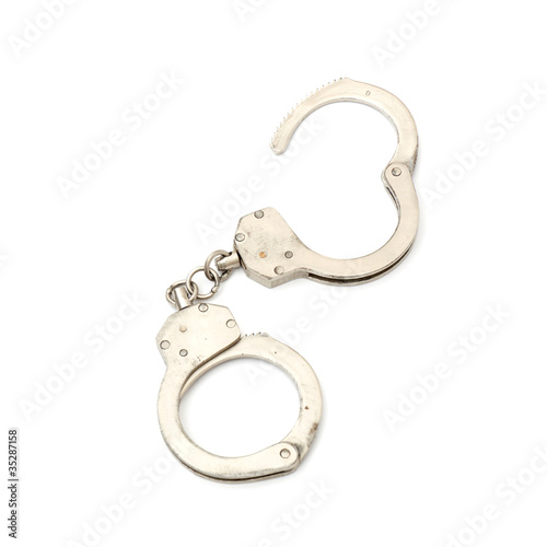 Photo: handcuffs are opened in the form of heart handcuffs are opened in the form of heart