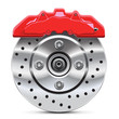 Brake disc with caliper, vector