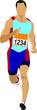 Long-distance runner. Short-distance runner. Vector illustration Long-distance runner. Short-distance runner. Vector illustration