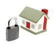 miniature house with lock