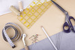 Sewing kit with scissor and utensils