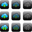 Square cloud computing app icons.