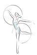 girl with gymnastic hoops