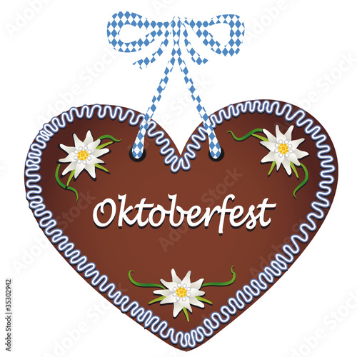 Vektor: Oktoberfest Lebkuchen Oktoberfest Lebkuchen