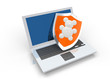 internet child security concept with laptop