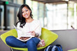 Asian student on campus