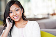 Asian student on the phone