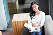 Asian student on campus