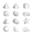 Basic 3d figures in vector