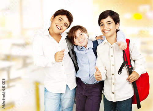 Photo: Happy schoolboys Happy schoolboys