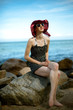 Frau am Strand