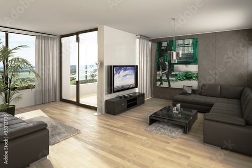 Illustration: Apartment with a TV Apartment with a TV