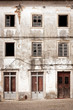 Front of a abandoned building Front of a abandoned building