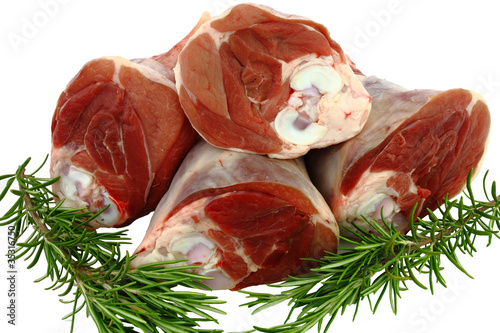 Photo: Raw lamb shanks ready for braising Raw lamb shanks ready for braising
