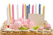 birthday cake with candles