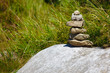 Photo: Small stone Zen tower on the rock Small stone Zen tower on the rock