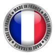 “MADE IN FRANCE” label (badge stamp flag French produce)