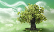 Green technology waving into nature