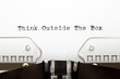 Typewriter THINK OUTSIDE THE BOX