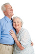 Smiling couple together with copyspace