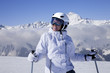 Foto: Portrait of young girl skier Portrait of young girl skier