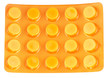 pink pill on white background