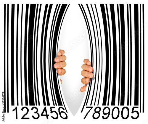 Photo: Torn Bar Code Torn Bar Code