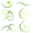 Vektor: verzierungen - grün set1 verzierungen - grün set1