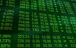 Green stock market ticker
