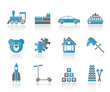 Different Kinds of Toys Icons - Vector Icon Set Different Kinds of Toys Icons - Vector Icon Set