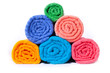 Colorful folded towels Colorful folded towels