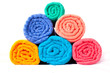 Colorful folded towels Colorful folded towels