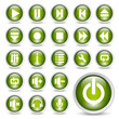 Classic media player buttons icon set.