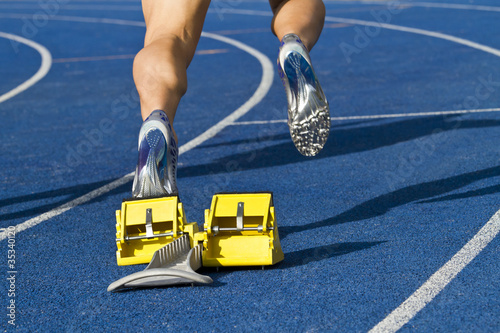Photo: Sprinter starting Sprinter starting