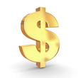Sign of dollar. 3d Sign of dollar. 3d