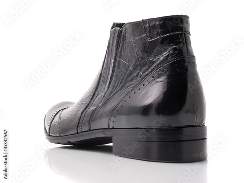Photo: Black leather mens boot Black leather mens boot
