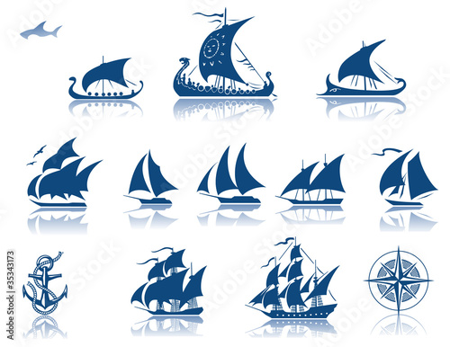 Vektor: Ships of the past iconset Ships of the past iconset
