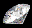 Precious gem: large diamond over black Precious gem: large diamond over black