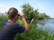Birdwatching in beautiful nature.