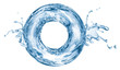 blue water splash isolated