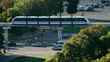 Monorail at the VDNKH in Moscow. Russia.