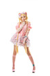 Young woman in lolita costume cosplay isolated Young woman in lolita costume cosplay isolated