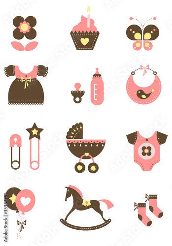 Vector: Baby icons Baby icons