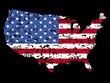 Grunge USA map flag on black illustration Grunge USA map flag on black illustration