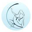 Vector: outline illustration of girl doing yoga exercise outline illustration of girl doing yoga exercise