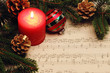 Christmas still life with music notes Christmas still life with music notes