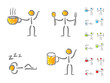 People lifestyle icons scribble People lifestyle icons scribble