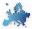 3D Europe map