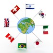 world with flags world with flags